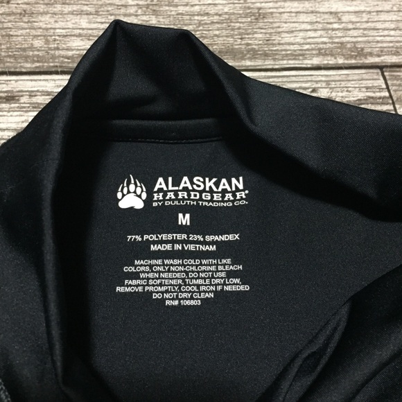 Alaskan Hardgear Mock Neck Base Layer Compression Shirt Men’s M Black Logo - Picture 8 of 8